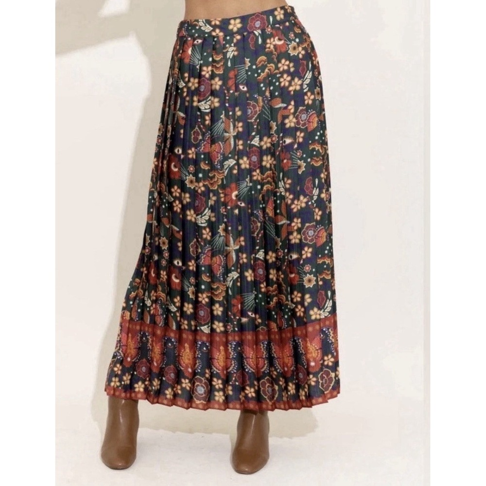 ALDEN ADAIR X JARED HUGHES‎ McNeil Maxi Skirt Size Small Floral Whimsical